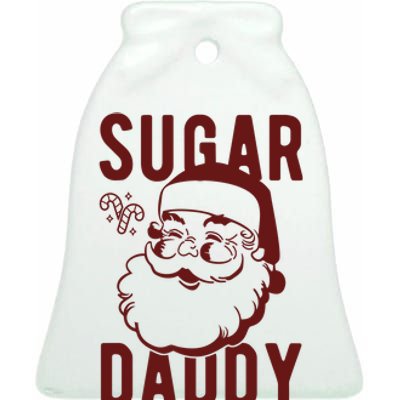 Sugar Daddy Funny Santa Christmas Ceramic Bell Ornament