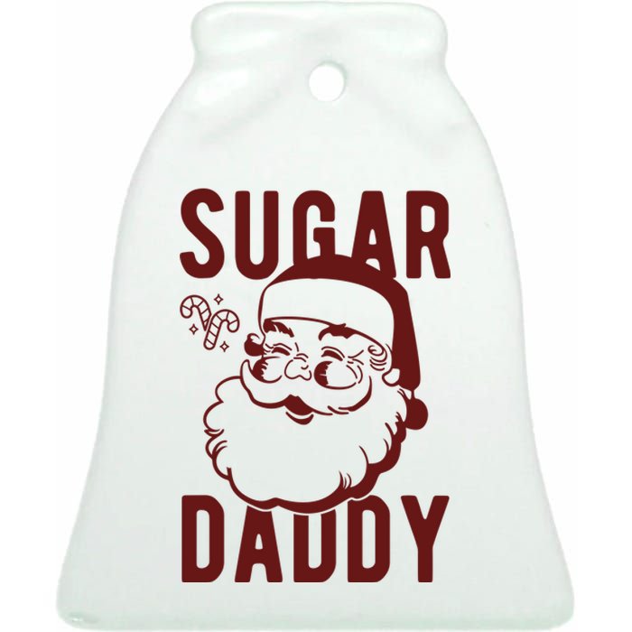 Sugar Daddy Funny Santa Christmas Ceramic Bell Ornament