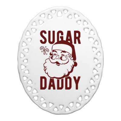 Sugar Daddy Funny Santa Christmas Ceramic Oval Ornament