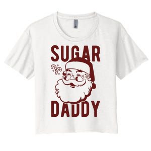 Sugar Daddy Funny Santa Christmas Women's Crop Top Tee