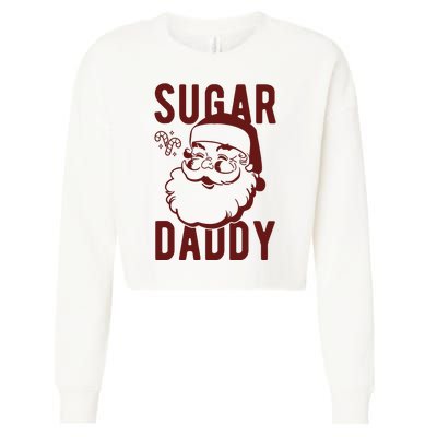 Sugar Daddy Funny Santa Christmas Cropped Pullover Crew