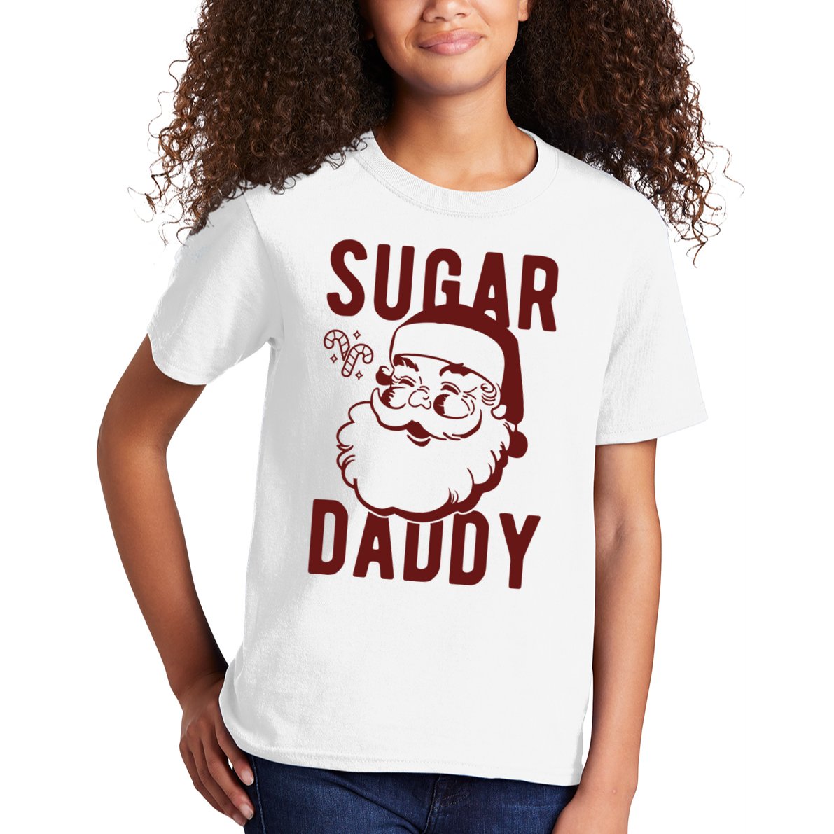 Sugar Daddy Funny Santa Christmas Kids T-Shirt