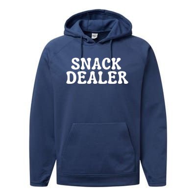 Snack Dealer Funny Mom Snack Time Snacking Joke Performance Fleece Hoodie