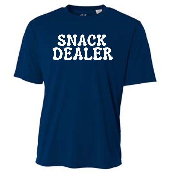 Snack Dealer Funny Mom Snack Time Snacking Joke Cooling Performance Crew T-Shirt