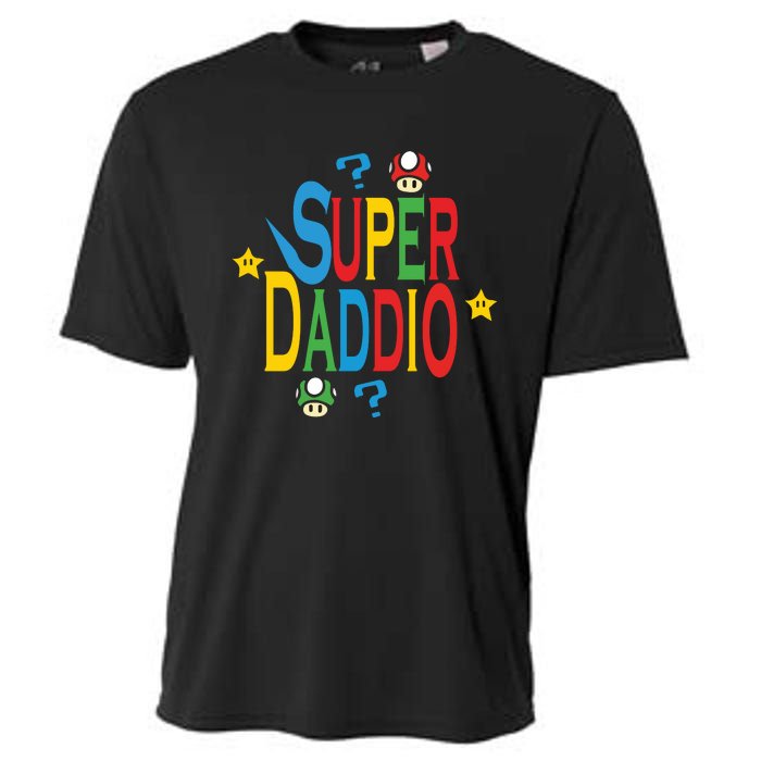 Super Daddio Funny Super Dad Daddy Father Cooling Performance Crew T-Shirt