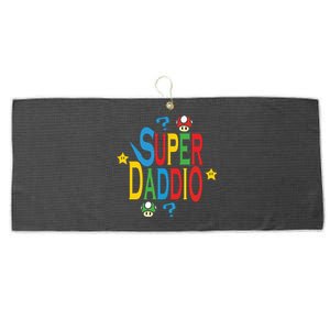 Super Daddio Funny Super Dad Daddy Father Large Microfiber Waffle Golf Towel