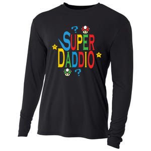 Super Daddio Funny Super Dad Daddy Father Cooling Performance Long Sleeve Crew