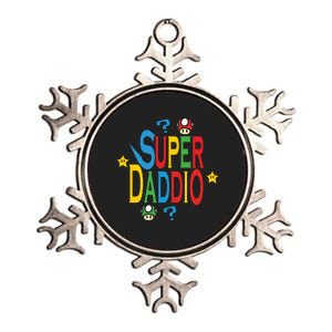 Super Daddio Funny Super Dad Daddy Father Metallic Star Ornament