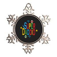 Super Daddio Funny Super Dad Daddy Father Metallic Star Ornament