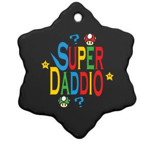 Super Daddio Funny Super Dad Daddy Father Ceramic Star Ornament