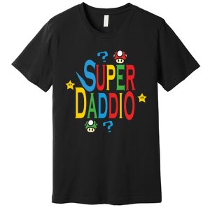 Super Daddio Funny Super Dad Daddy Father Premium T-Shirt