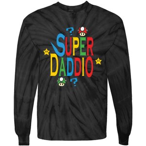 Super Daddio Funny Super Dad Daddy Father Tie-Dye Long Sleeve Shirt