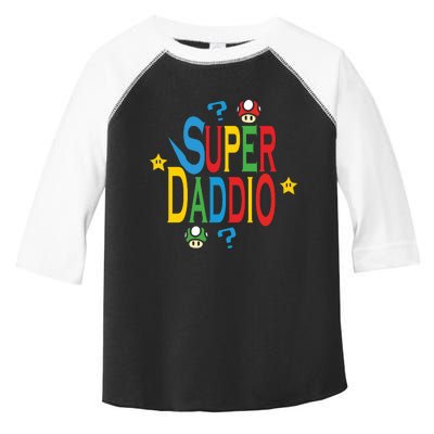 Super Daddio Funny Super Dad Daddy Father Toddler Fine Jersey T-Shirt