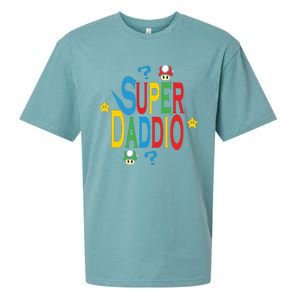 Super Daddio Funny Super Dad Daddy Father Sueded Cloud Jersey T-Shirt