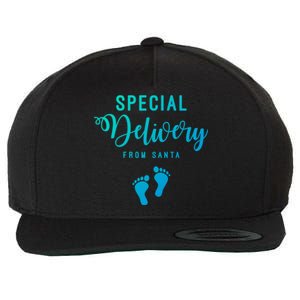 Special Delivery From Santa Pregnancy Announcet Gift Wool Snapback Cap