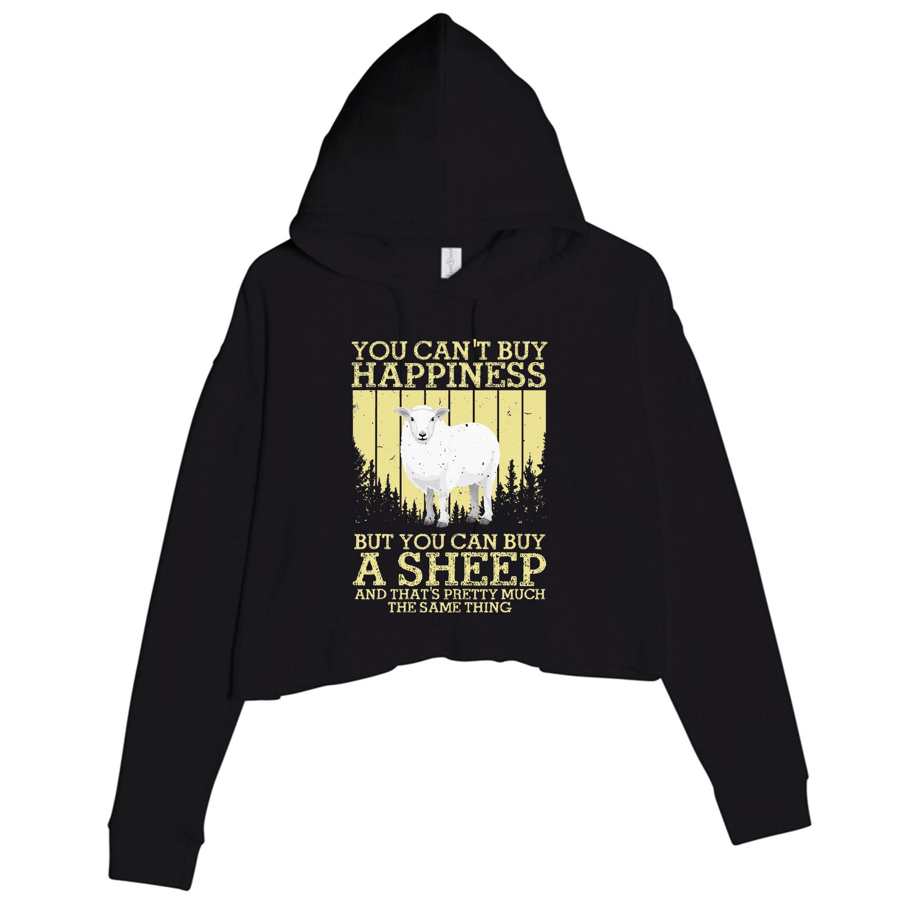 S.H.E.E.P. Design For Women Livestock Crop Fleece Hoodie