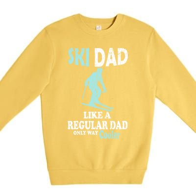 Ski Dad Funny Retro Vintage Skiing Skier Adventure Graphic Gift Premium Crewneck Sweatshirt