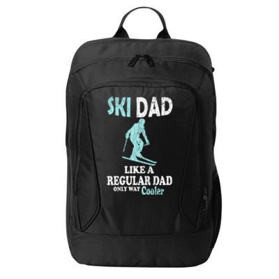 Ski Dad Funny Retro Vintage Skiing Skier Adventure Graphic Gift City Backpack