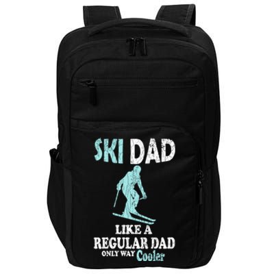 Ski Dad Funny Retro Vintage Skiing Skier Adventure Graphic Gift Impact Tech Backpack