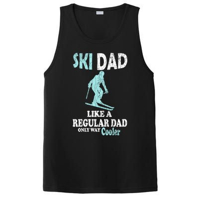 Ski Dad Funny Retro Vintage Skiing Skier Adventure Graphic Gift PosiCharge Competitor Tank