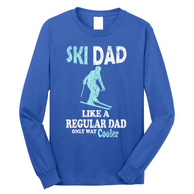 Ski Dad Funny Retro Vintage Skiing Skier Adventure Graphic Gift Long Sleeve Shirt