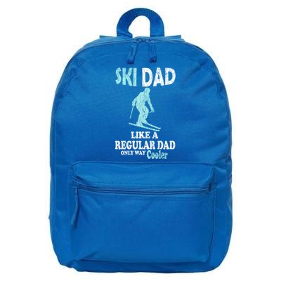 Ski Dad Funny Retro Vintage Skiing Skier Adventure Graphic Gift 16 in Basic Backpack