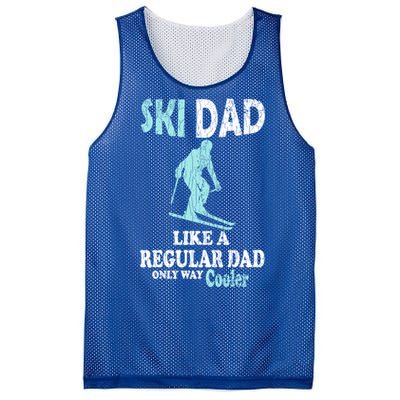 Ski Dad Funny Retro Vintage Skiing Skier Adventure Graphic Gift Mesh Reversible Basketball Jersey Tank