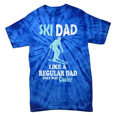 Ski Dad Funny Retro Vintage Skiing Skier Adventure Graphic Gift Tie-Dye T-Shirt