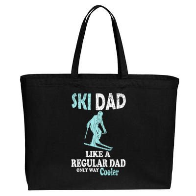 Ski Dad Funny Retro Vintage Skiing Skier Adventure Graphic Gift Cotton Canvas Jumbo Tote