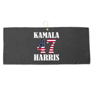 Standard Design Featuring Kamala 47 Hariis Text Large Microfiber Waffle Golf Towel