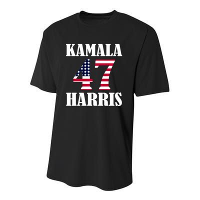 Standard Design Featuring Kamala 47 Hariis Text Youth Performance Sprint T-Shirt