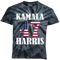 Standard Design Featuring Kamala 47 Hariis Text Kids Tie-Dye T-Shirt