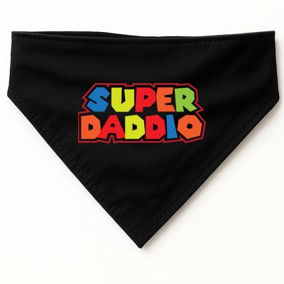 Super Daddio Funny Super Dad Daddy Father USA-Made Doggie Bandana