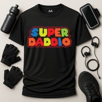 Super Daddio Funny Super Dad Daddy Father Cooling Performance Crew T-Shirt
