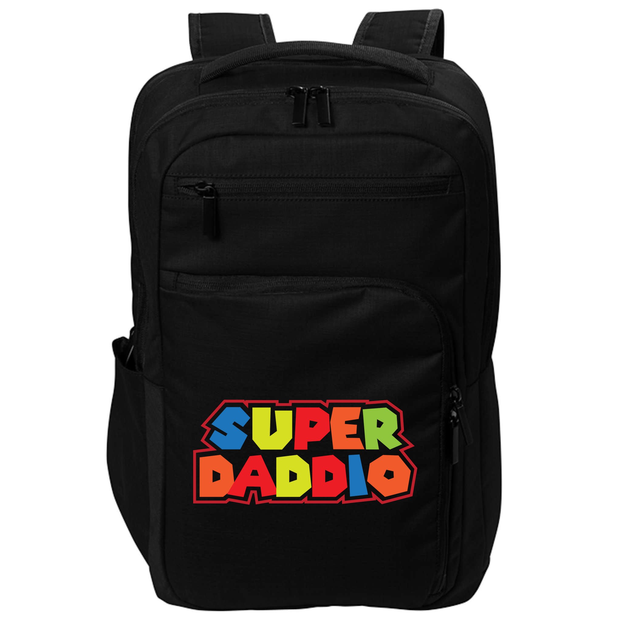 Super Daddio Funny Super Dad Daddy Father Impact Tech Backpack