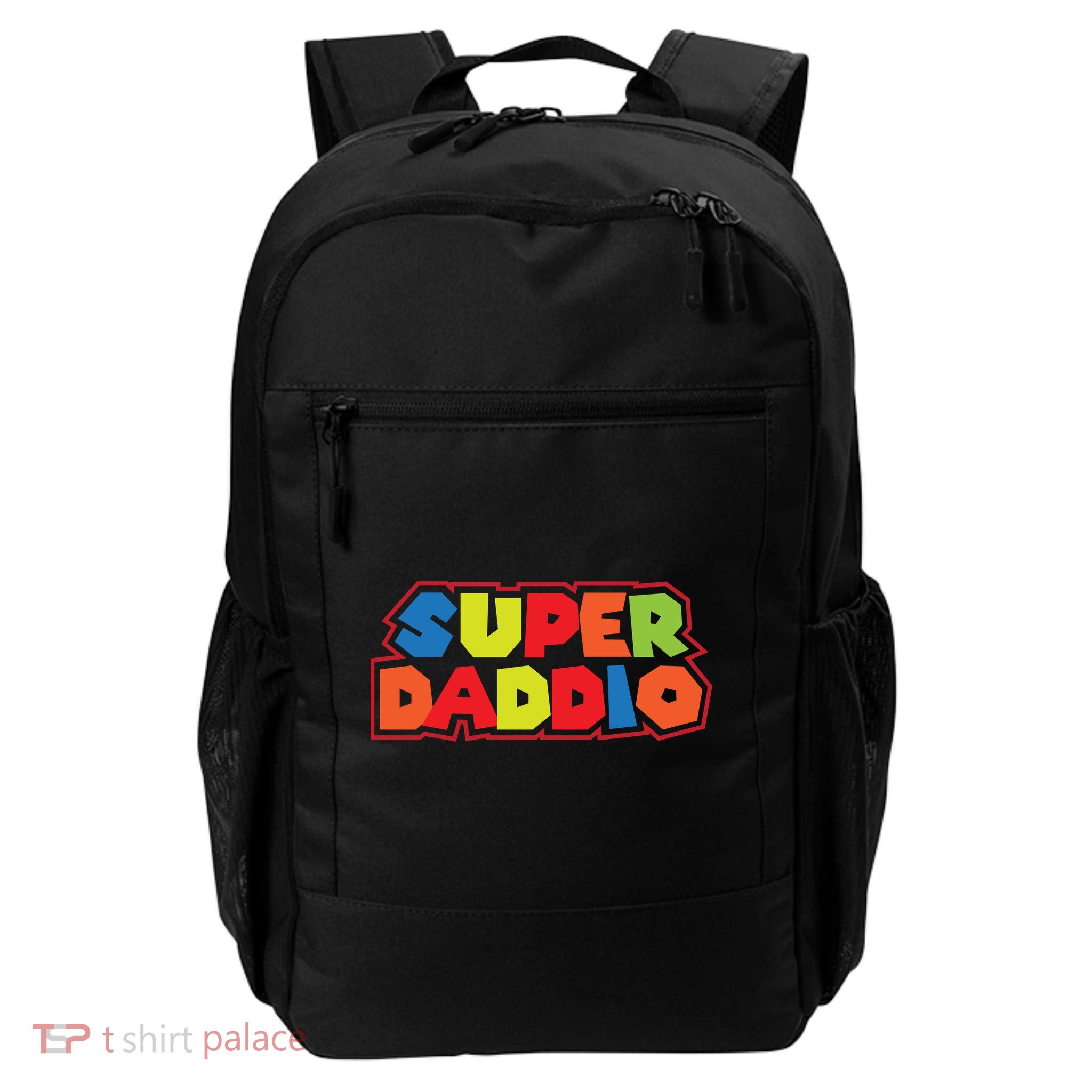 Super Daddio Funny Super Dad Daddy Father Daily Commute Backpack