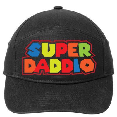 Super Daddio Funny Super Dad Daddy Father 7-Panel Snapback Hat