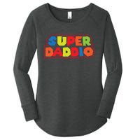 Super Daddio Funny Super Dad Daddy Father Women's Perfect Tri Tunic Long Sleeve Shirt