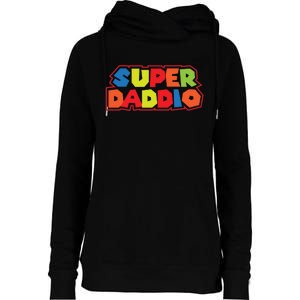 Super Daddio Funny Super Dad Daddy Father Womens Funnel Neck Pullover Hood