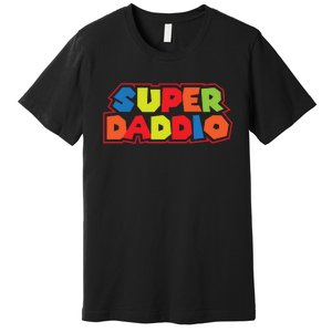 Super Daddio Funny Super Dad Daddy Father Premium T-Shirt