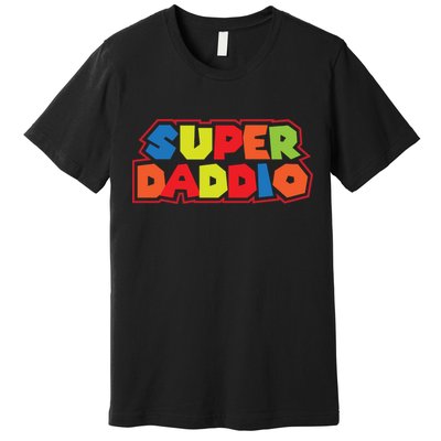 Super Daddio Funny Super Dad Daddy Father Premium T-Shirt