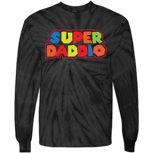 Super Daddio Funny Super Dad Daddy Father Tie-Dye Long Sleeve Shirt