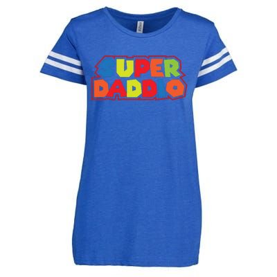 Super Daddio Funny Super Dad Daddy Father Enza Ladies Jersey Football T-Shirt