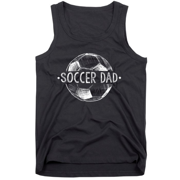 Soccer Dad Family Matching Team Player Gift Sport Lover Papa Tank Top