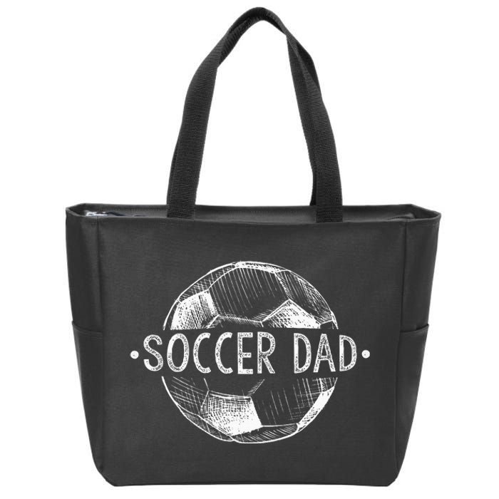 Soccer Dad Family Matching Team Player Gift Sport Lover Papa Zip Tote Bag