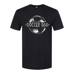 Soccer Dad Family Matching Team Player Gift Sport Lover Papa Softstyle CVC T-Shirt