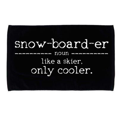 Snowboarder Definition Funny Snowboarding Snowboard Gift Microfiber Hand Towel