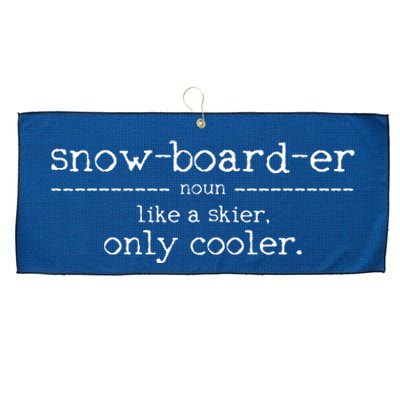 Snowboarder Definition Funny Snowboarding Snowboard Gift Large Microfiber Waffle Golf Towel