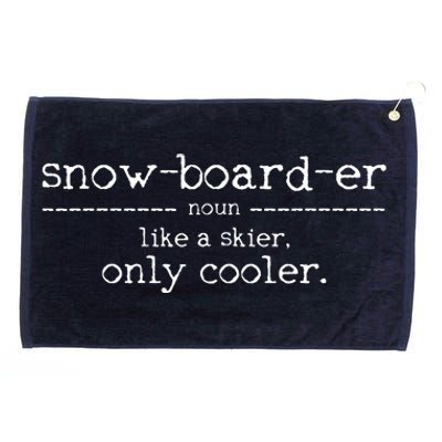 Snowboarder Definition Funny Snowboarding Snowboard Gift Grommeted Golf Towel