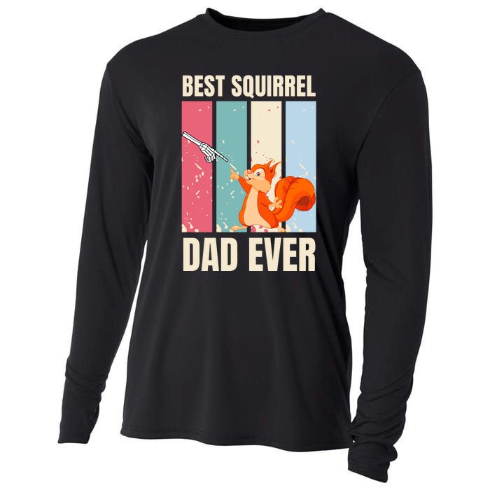 Squirrel Dad Funny Best Squirrel Dad Ever Cooling Performance Long Sleeve Crew